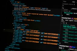Code on a glowing screen